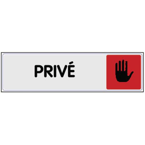 Panneau de signalisation en plexiglas - Privé Panneau de signalisation en plexiglas - Privé