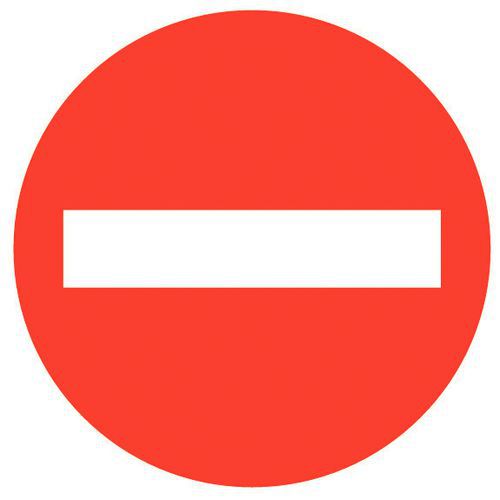 Panneau d'interdiction - Sens interdit - Rigide Panneau d'interdiction - Sens interdit - Rigide