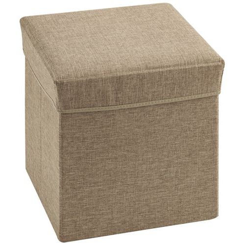 Pouf De Rangement Tissu Mottez Dimensions 38 X 38 X 38 Cm