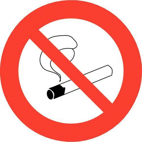 Novap - Panneau Interdiction Défense de Fumer Rigide Carré 480x480mm - Signalétique Sécurité ISO 7010