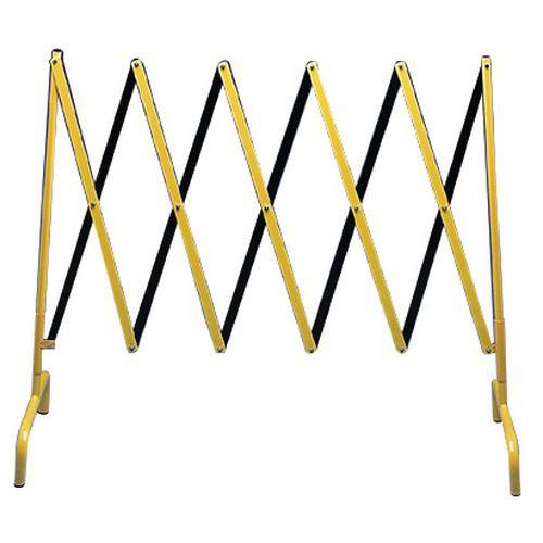 Barrière De Chantier Droite Extensible Jaune Et Noir