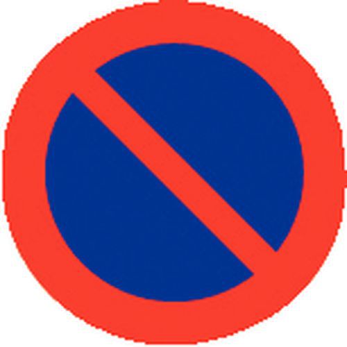 Novap - Panneau Stationnement Interdit Rond 300mm Vinyle Souple - Signalétique Sécurité ISO 7010