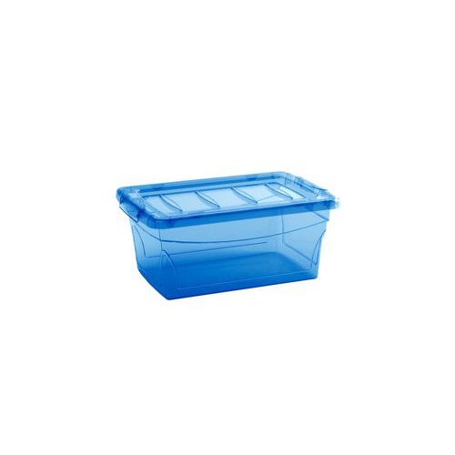 Boîte De Rangement En Plastique Avec Couvercle Bleu 11 L