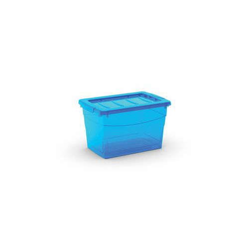 Boîte De Rangement En Plastique Avec Couvercle Bleu 16 L