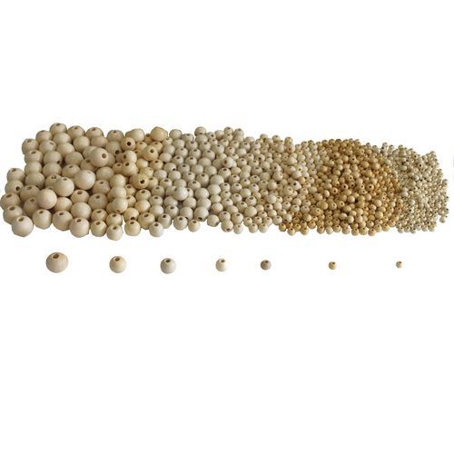 Seau de 575 perles en bois formes assorties Ø 8 à 25 mm thumbnail image 1