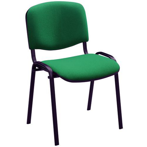 Chaise Classic Str Noire Tissu Vert