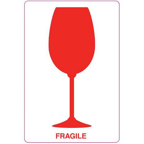 Rouleau Ã‰tiquette Fond Blanc 112x75mm fragile