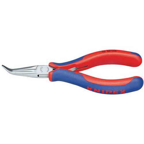 Knipex - Pince à bec demi-rond lisse 45° - 145mm - Serrage précis pour électronique