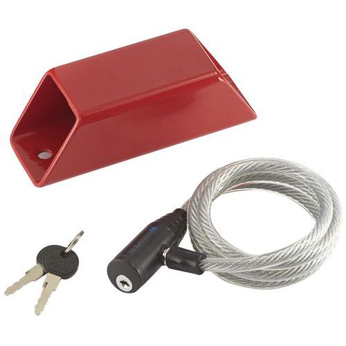 Sabot D'ancrage Et Câble Antivol Finition Poudré Polyester