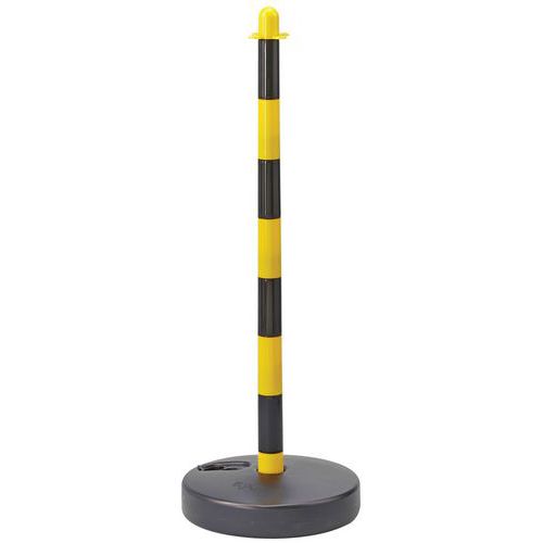 Potelet Sur Coupelle Ronde Couleur Jaune Et Noir