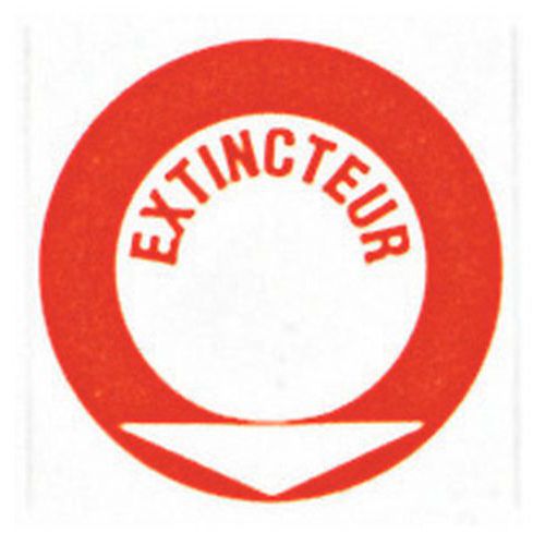 Novap - Panneau Adhésif Extincteur 200x200mm Vinyle - Signalétique Incendie Sécurité