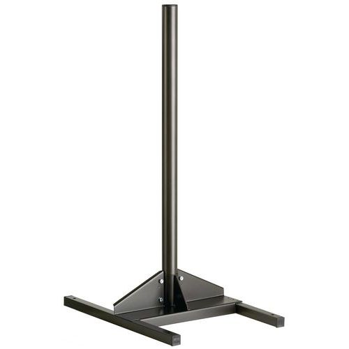 Poteau Centré Sur Socle Gris Manganèse