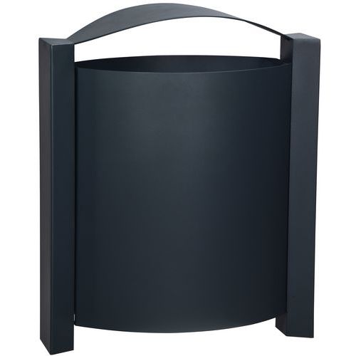 Corbeille 40 L Mural Arkea Anthracite Mat - Ral 7016