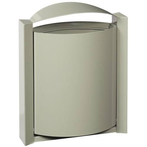 Corbeille 40 L Mural Arkea Gris Ciment - Ral 7033