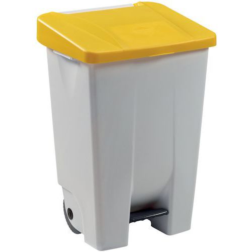 Poubelle 80 L Mobile Mobily Blanc / Jaune