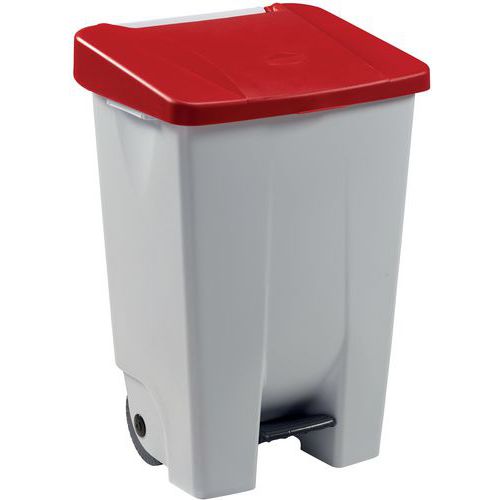 Poubelle 80 L Mobile Mobily Blanc / Rouge