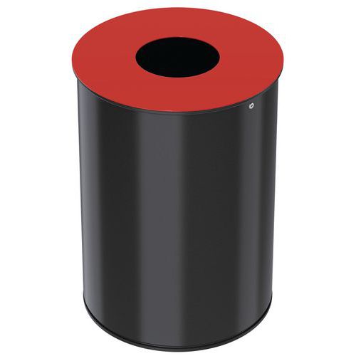 Poubelle De Tri 30 L Neotri Gris Manganèse / Rouge