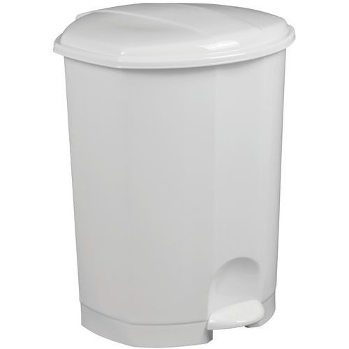 Poubelle Pour Sanitaire à Pédale Prima 30 L Blanc