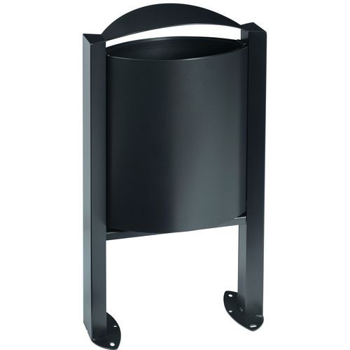 Corbeille 40 L Sur Pied Arkea Anthracite Mat - Ral 7016