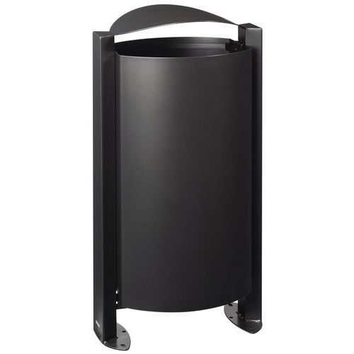 Corbeille 100 L Sur Pied Arkea Gris Manganèse