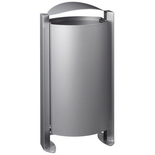 Corbeille 100 L Sur Pied Arkea Gris Métal - Ral 9006