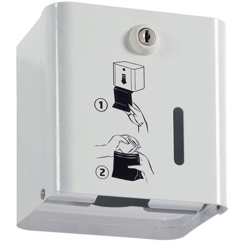 Distributeur Sachet Périodique Blanc Signalisation