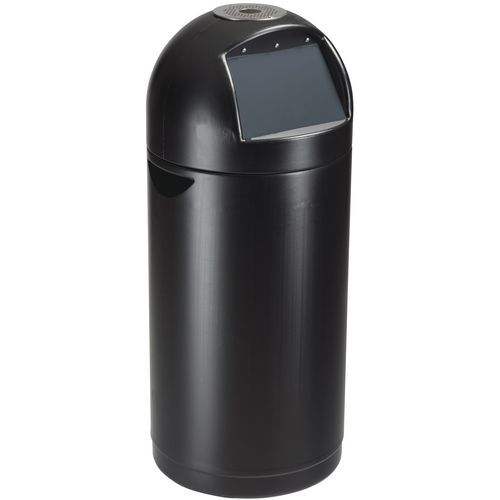 Poubelle 52 L + Cendrier Cyvomax Noir