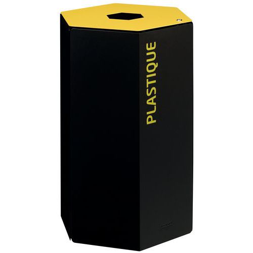 Corbeille 50 L Hexatri Avec Serrure Gris Mang. / Jaune Colza