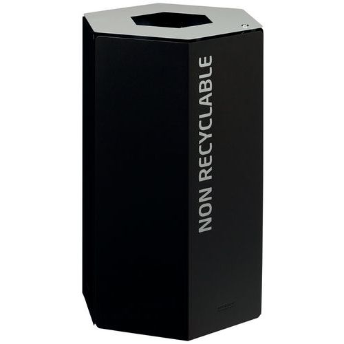 Corbeille 50 L Hexatri Avec Serrure Gris Manganèse / Gris