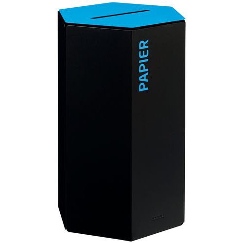 Corbeille 50 L Hexatri Sans Serrure Gris Manganèse / Bleu