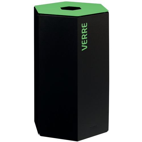 Corbeille 50 L Hexatri Sans Serrure Gris Manganèse / Vert