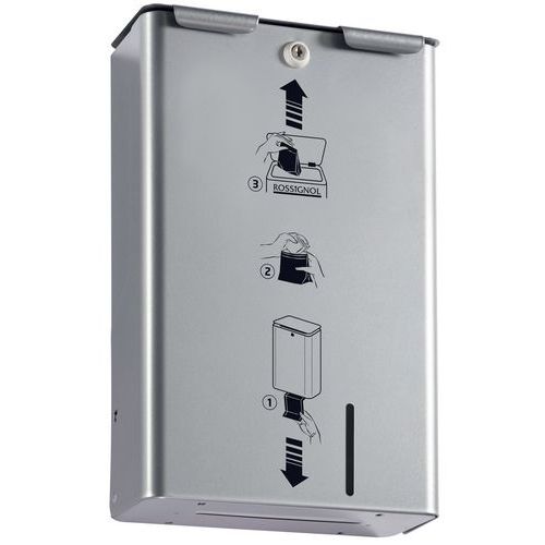 Poubelle Pour Sanitaire Feminine 10 L Murale Stella Gris Métal - Ral 9006