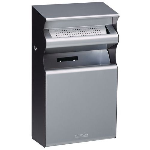 Cendrier 2 L Avec Corbeille 15 L Kopa Gris Manganèse / Gris