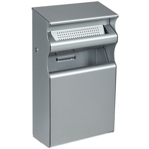 Cendrier 2 L Avec Corbeille 15 L Kopa Gris Métal - Ral 9006