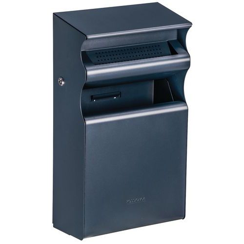 Cendrier 2 L Avec Corbeille 15 L Kopa Anthracite Mat