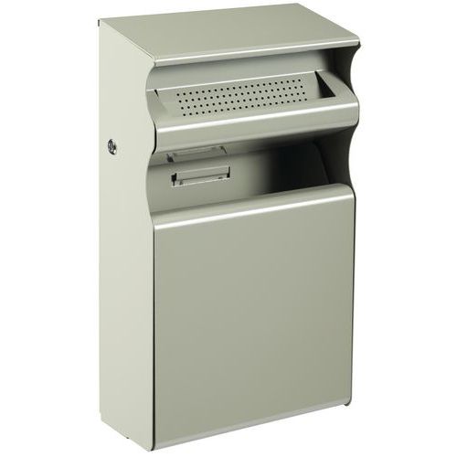 Cendrier 2 L Avec Corbeille 15 L Kopa Gris Ciment - Ral 7033