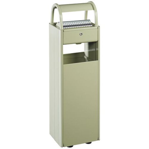 Cendrier 6 L Avec Corbeille 30 L Kopa Gris Ciment - Ral 7033