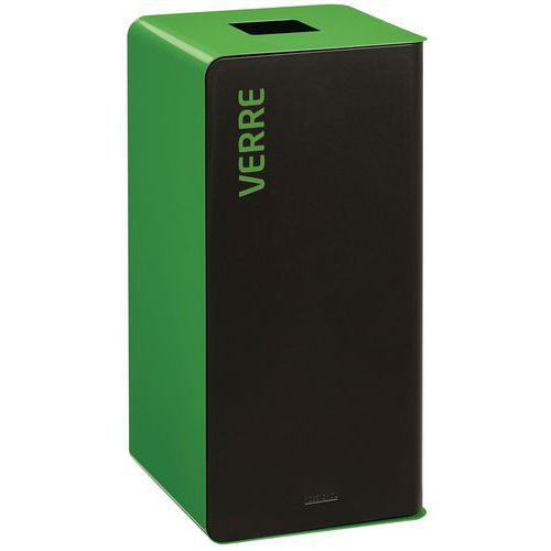 Borne De Tri 40 L Cubatri Sans Serrure Gris Manganèse Vert