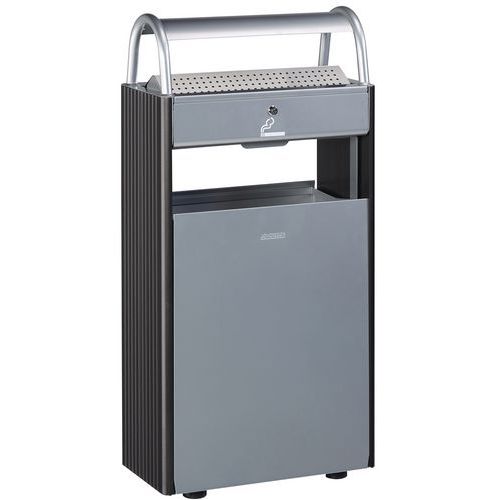 Cendrier 12 L Avec Corbeille 60 L Kopa Gris Mang- Gris Métal