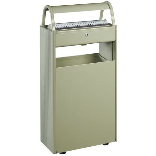 Cendrier 12 L Avec Corbeille 60 L Kopa Gris Ciment