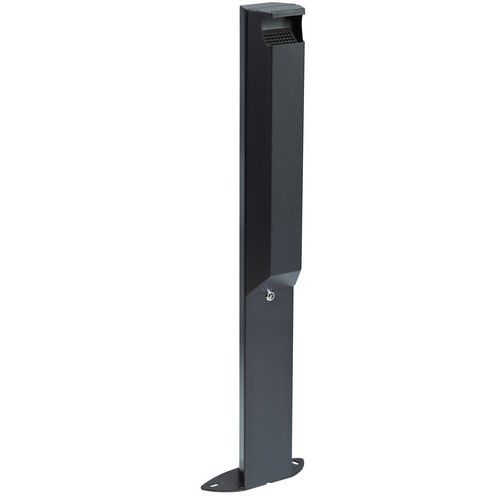 Cendrier 3 L Sur Pied Arkea Avec Serrure Anthracite Mat