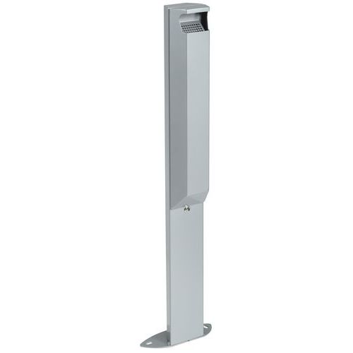 Cendrier 3 L Sur Pied Arkea Avec Serrure Gris Métal