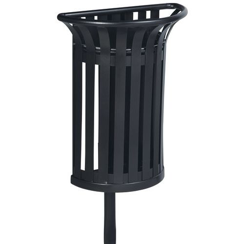 Corbeille 35 L Tulipe Fixation Sur Poteau