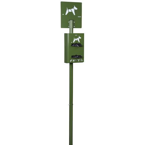 Borne De Propreté Canine 2 Rouleaux Hygeca Vert Olive