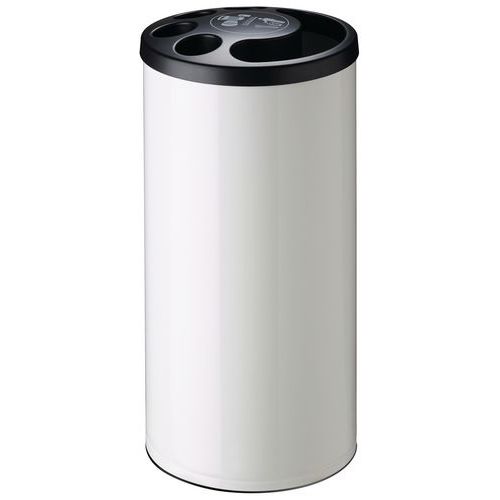 Collecteur 800 Gobelets Avec Corbeille 25 L Blanc