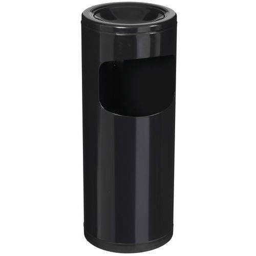 Corbeille Cendeo 125l Avec Cendrier Étouffoir Noir Graphite