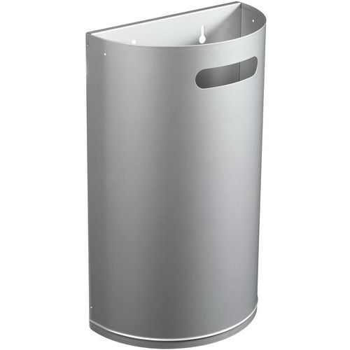 Corbeille Murale Decrochable 40 L Arkea Essentiel Gris Métal