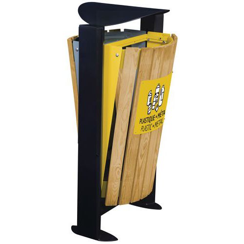 2 Flux Sur Pied Arkea Bois Gris Ciment -jaune Colza