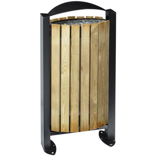 Corbeille 60 L sur pied Arkea bois_Rossignol Pro Corbeille 60 L sur pied Arkea bois_Rossignol Pro