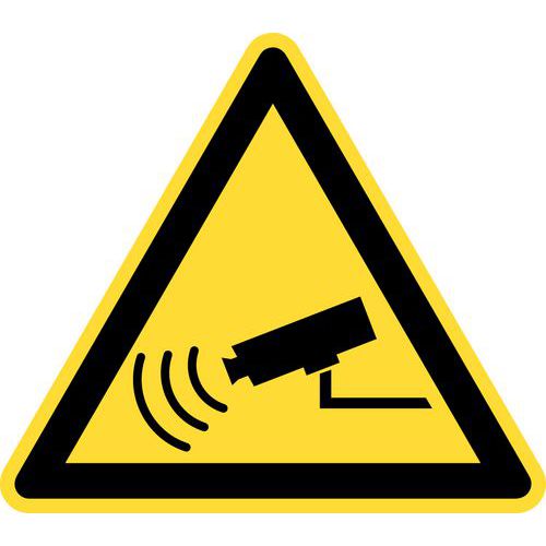 Brady - Panneau de Danger Triangle Surveillance Caméra - Polypropylène Rigide 200mm